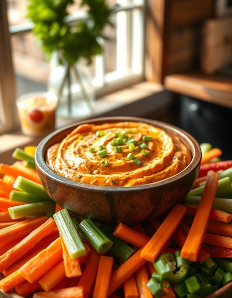 Party-Ready Low Fat Buffalo Chicken Dip Without the Guilt